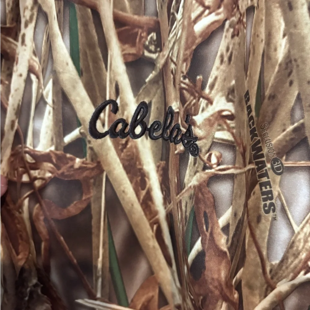 Cabela’s Men’s Medium Camo Water Fowl Hunting Jacket Lightweight Zip Up